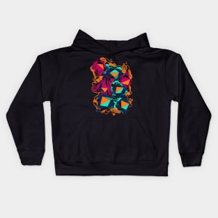 Paint abstract colorful illustration Kids Hoodie